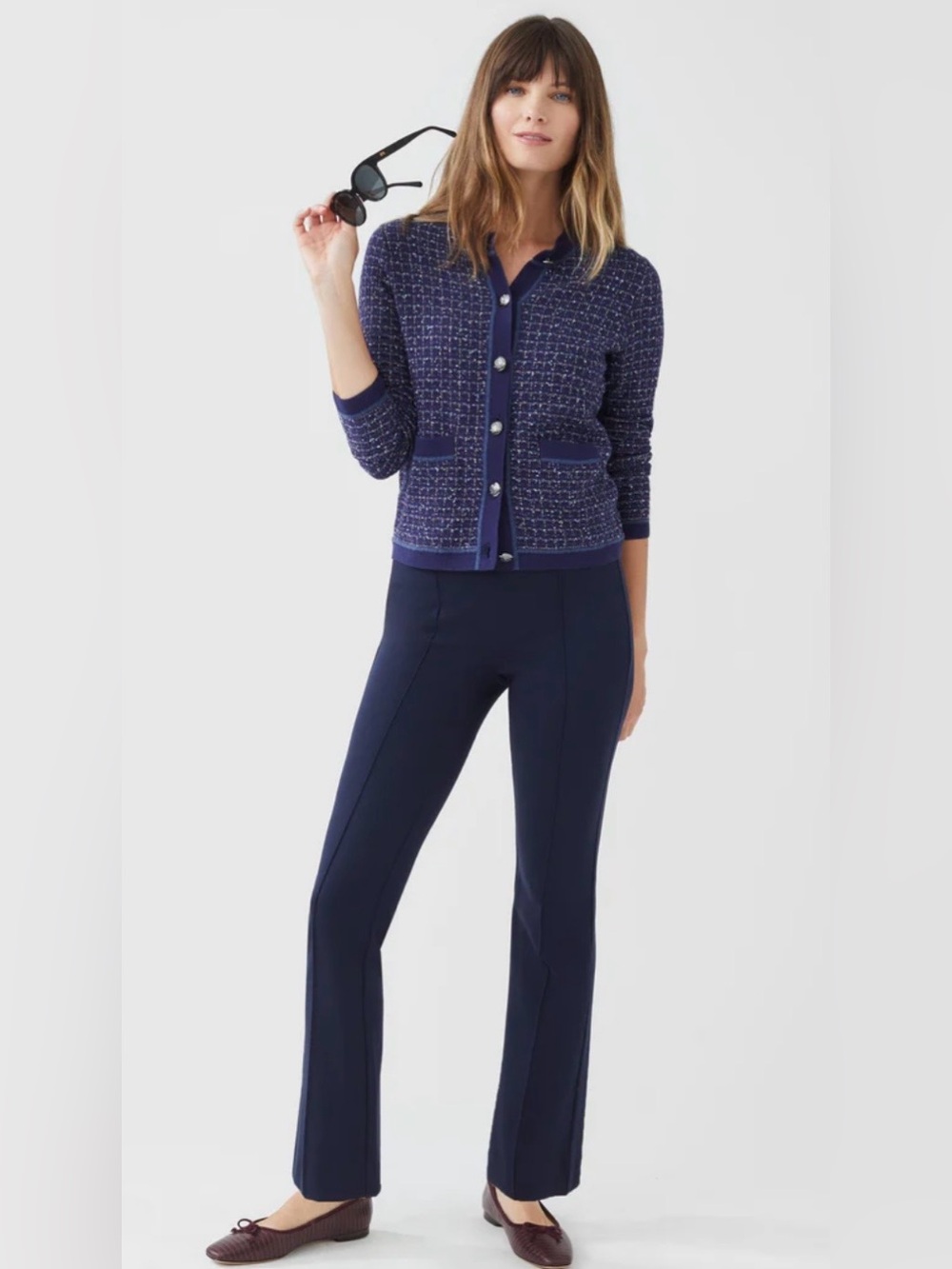 NWT J. McLaughlin Rylie pants winter navy size XS business casual office preppy - Picture 2 of 10